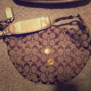 Coach metallic EUC bag
